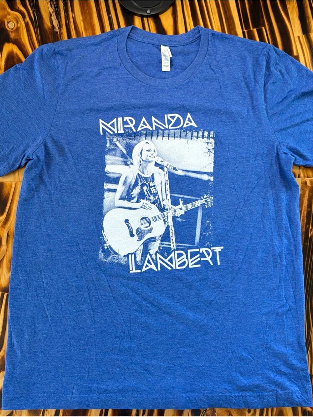 Miranda Lambert Women’s Large Blue Graphic Concert Country Music T-Shirt Bella